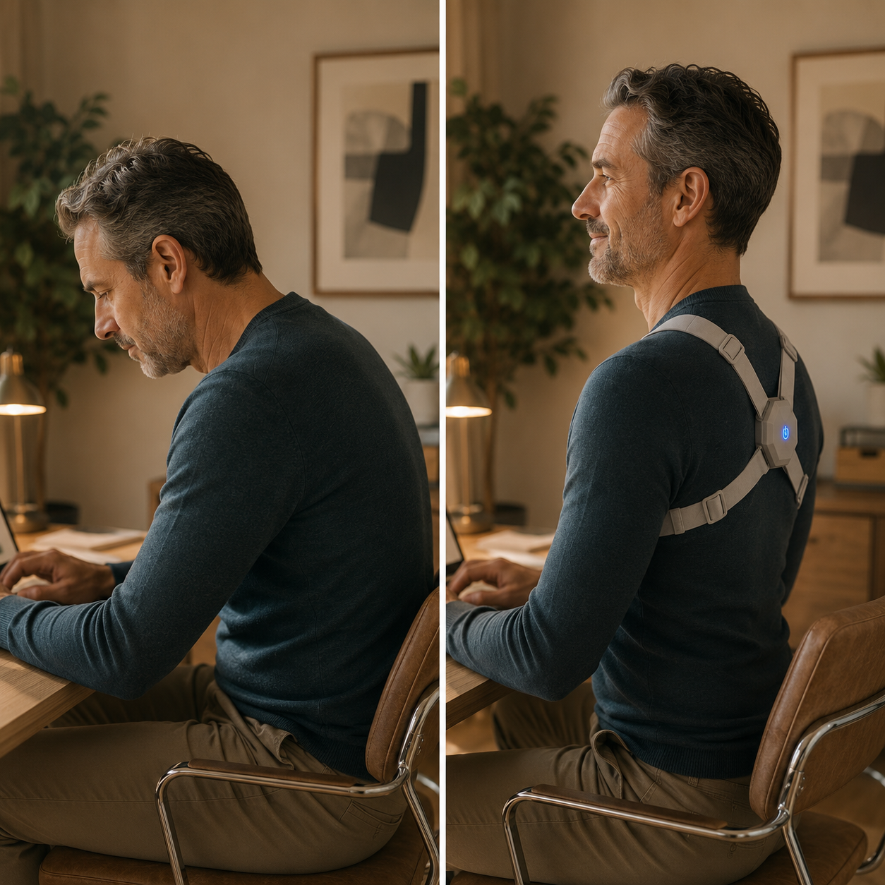 StraightLine Smart Posture Corrector | Gentle Vibration Reminder